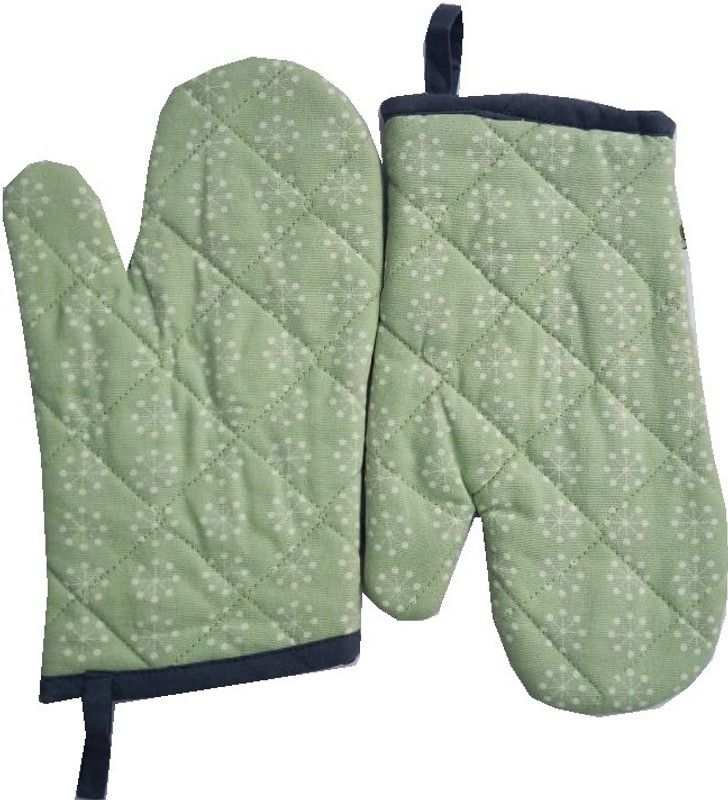 HOMEFLY Light Green Cotton Kitchen Linen Set  (Pack of 2)