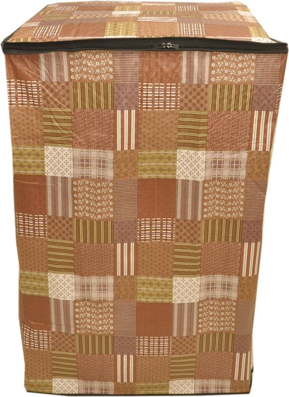 KingMatters Top Loading Washing Machine Cover  (Width: 58 cm, Multi, Brown)