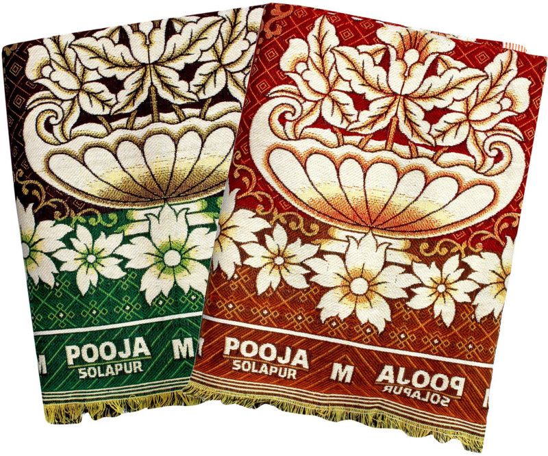 MANDHANIA Self Design Single Top Sheet for AC Room  (Cotton, Multicolor)