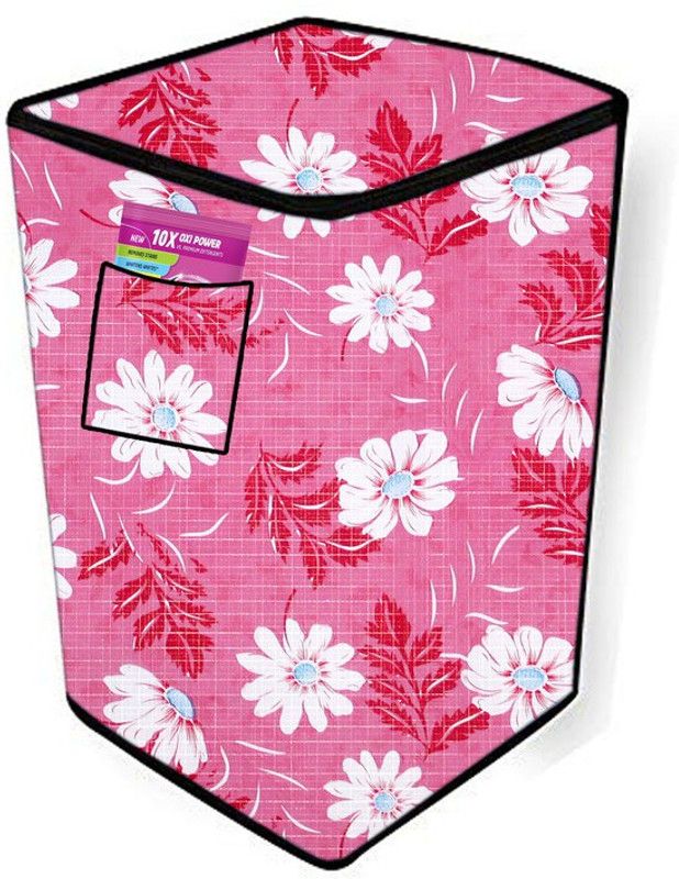 JM Homefurnishings Top Loading Washing Machine Cover  (Width: 53 cm, Monza, Cranberry)