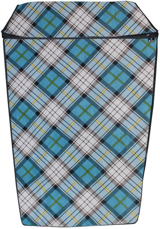 Fabrious Top Loading Washing Machine Cover  (Width: 62 cm, Sky Blue, White)