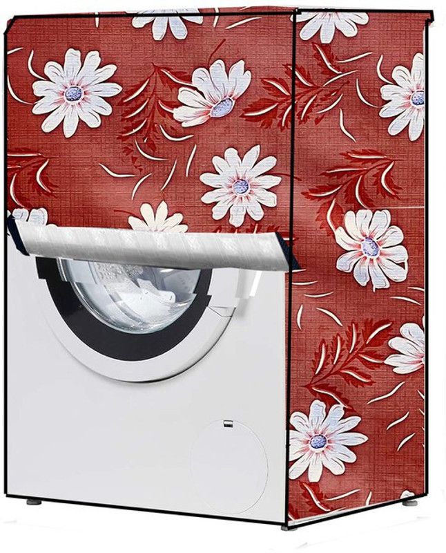 Delideal Front Loading Washing Machine Cover  (Width: 56 cm, Brown, White)