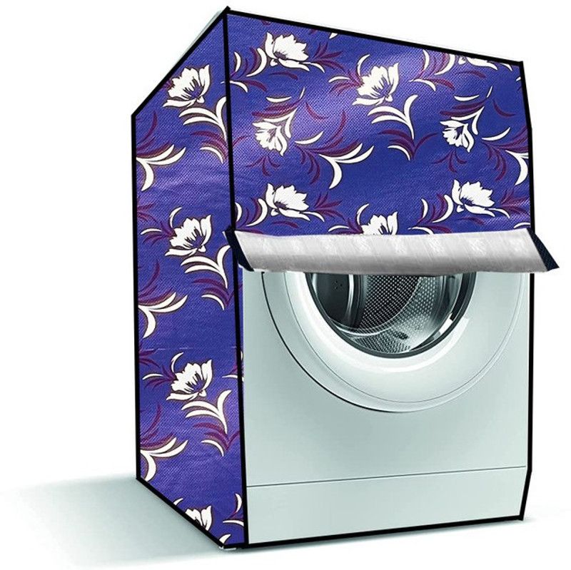 Delideal Front Loading Washing Machine Cover  (Width: 89 cm, Purple, White)