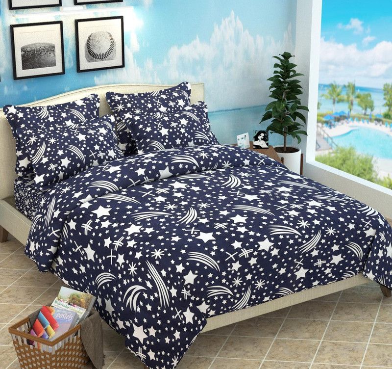 MR Gangoli 144 TC Cotton King Printed Flat Bedsheet  (Pack of 1, Multicolor)