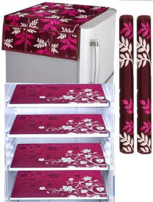 UNNAK Refrigerator Cover  (Width: 20 cm, Purple)