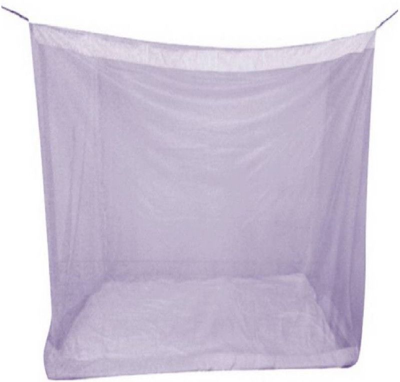 Pin to Pen Nylon Adults Washable Mosquito Net Mosquito Net  (Purple, Bed Box)