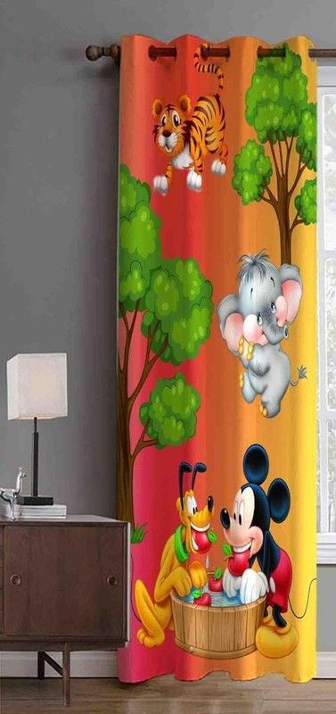 213.36 cm (7ft) Door Curtain  (Multicolor)