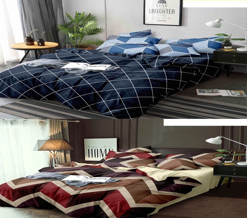 Home Expert 198 TC Polycotton Double Checkered Flat Bedsheet  (Pack of 2, Multicolor)