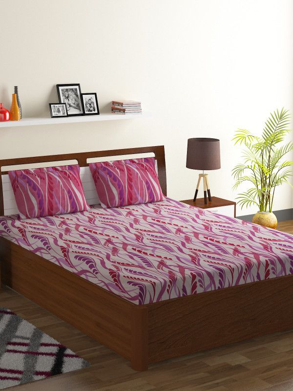 Bombay Dyeing 120 TC Cotton Double Printed Flat Bedsheet  (Pack of 1, Multicolor)