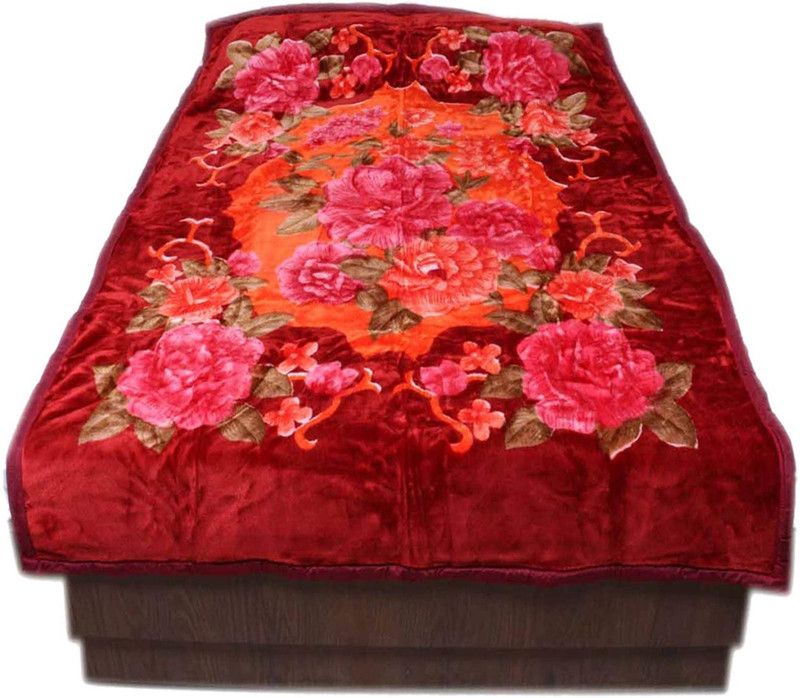 Leo Enterprises Printed Single Mink Blanket for Heavy Winter  (Polyester, Multicolor)
