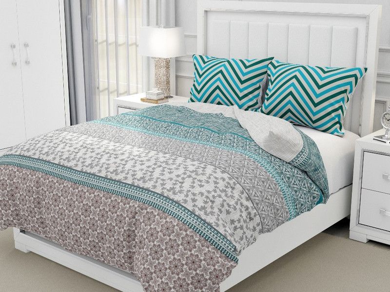 PVR 250 TC Cotton King Floral Flat Bedsheet  (Pack of 1, Multicolor01)