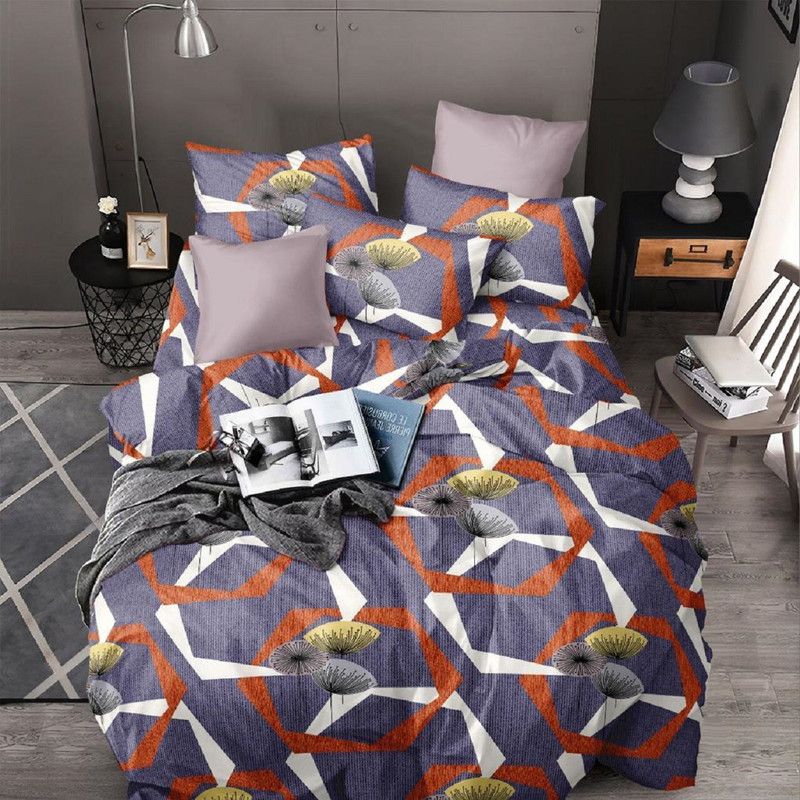 getitbae 170 TC Cotton Double Printed Flat Bedsheet  (Pack of 1, Multicolor)