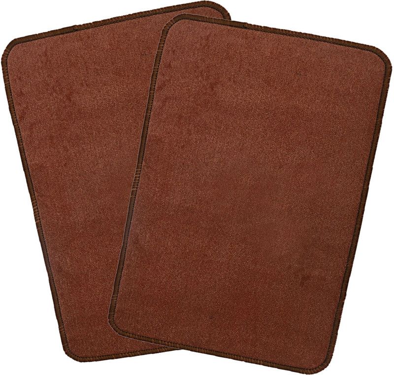 KUBER INDUSTRIES Microfiber Door Mat  (Brown, Free, Pack of 2)