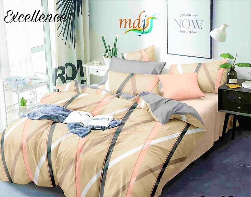 Nilotpal 280 TC Polycotton Double Geometric Flat Bedsheet  (Pack of 1, Multicolor)