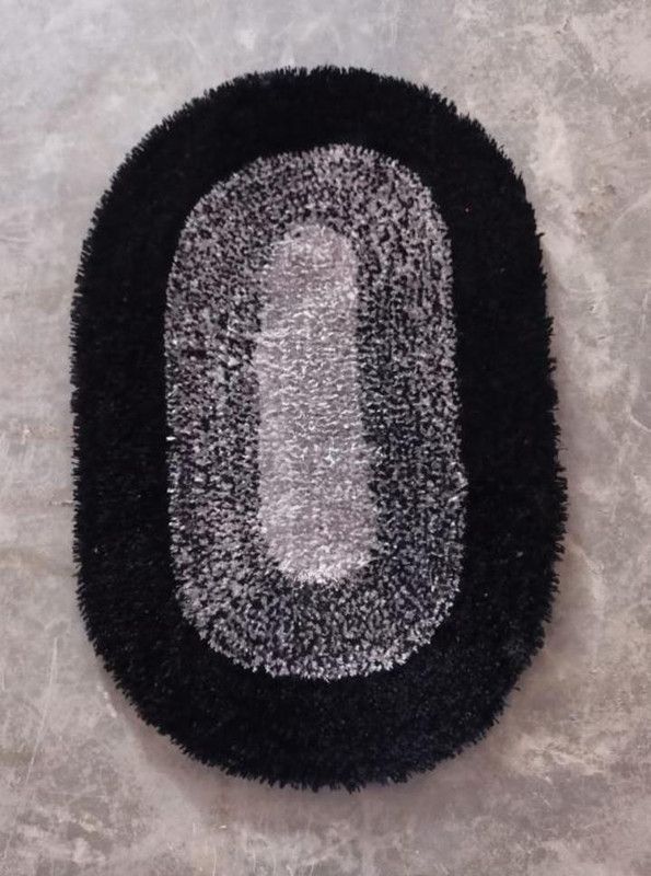 BeautifulGhar Creations Polyester Floor Mat  (Black, Medium)