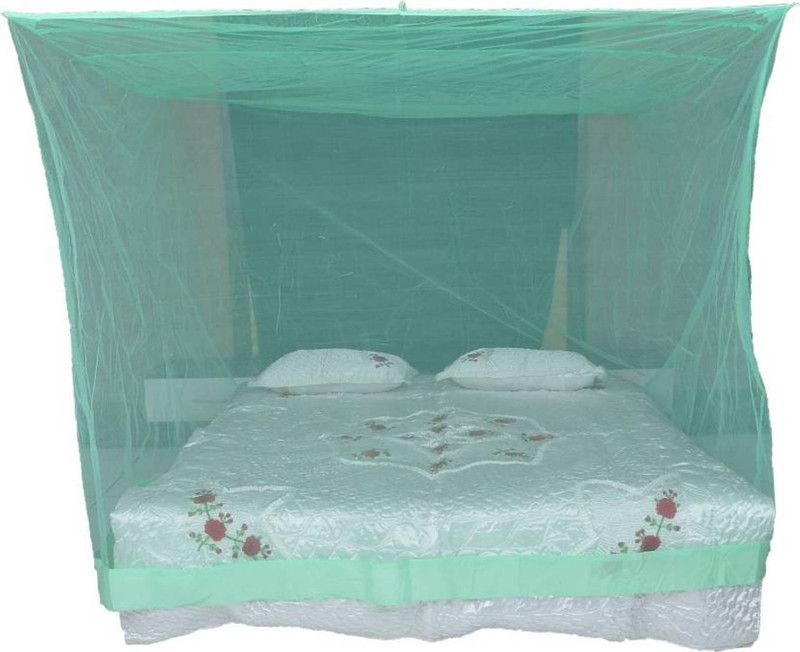 Shreejee Nylon Adults Washable 1 PCS. Nylon Adults Double Bed Foldable Green color Mosquito Net 6x6 feet Mosquito Net  (Green, Bed Box)