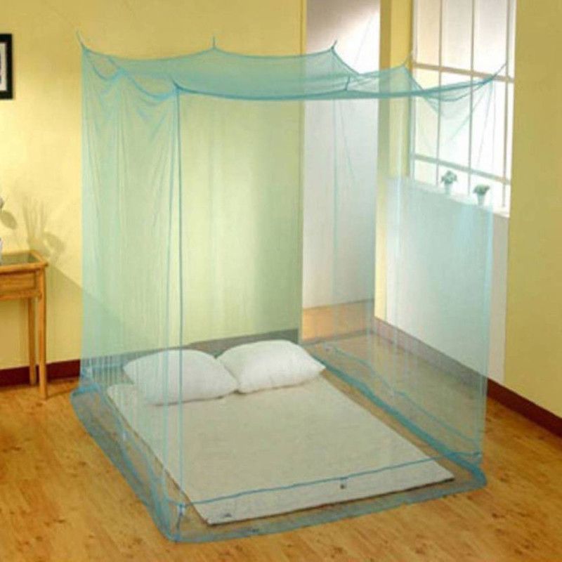 Shreejee Nylon Adults Washable 1 Pcs. Nylon Adults single Bed Green color Mosquito Net (4 x 6 feet) Mosquito Net  (Green, Bed Box)