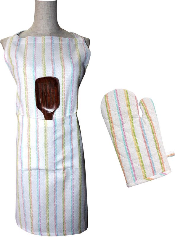 COTTON CANDY Cotton Home Use Apron - Large  (Multicolor, Single Piece)