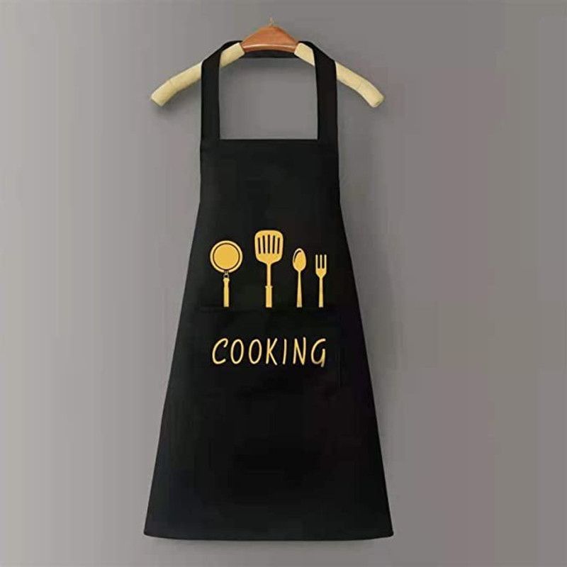 OASIS Cotton Home Use Apron - Free Size  (White, Black, Single Piece)
