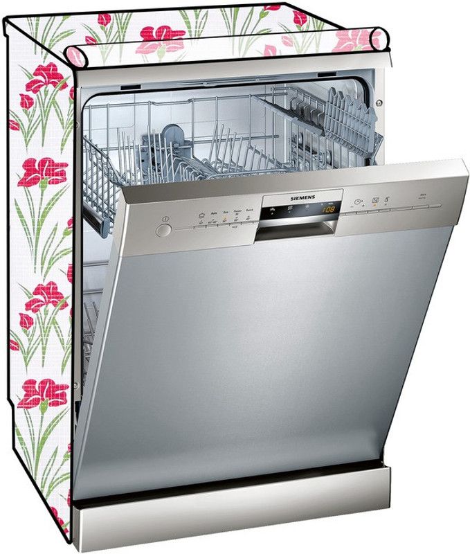 KVAR Dishwasher Cover  (Width: 24 cm, Pink, Green)
