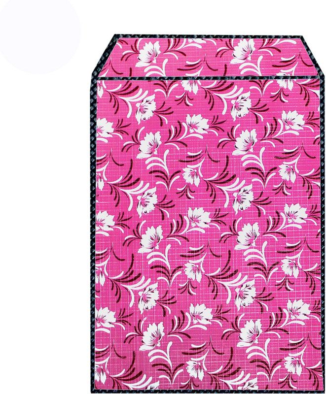 JM Homefurnishings Front Loading Washing Machine Cover  (Width: 72 cm, Pink, White)