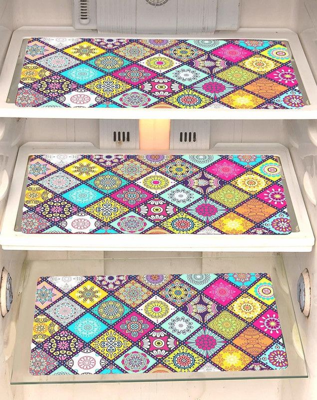 TANLOOMS Fridge Mat  (Width: 30 cm, Multicolor)