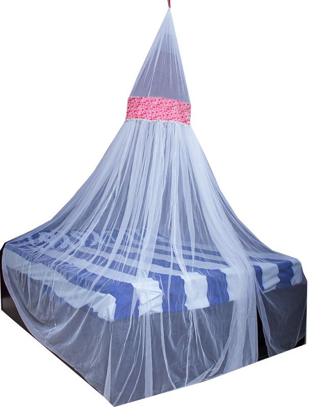 Creative Textiles Polyester Adults Washable MODERN Mosquito Net  (White, Ceiling Hung)