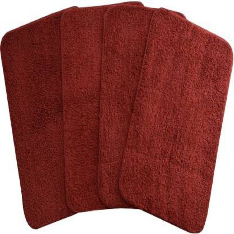 NAVRUDRA Microfiber Bathroom Mat  (Maroon3, Medium, Pack of 4)