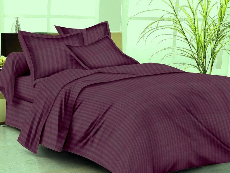 Trance Home Linen Queen Cotton Duvet Cover  (Maroon)