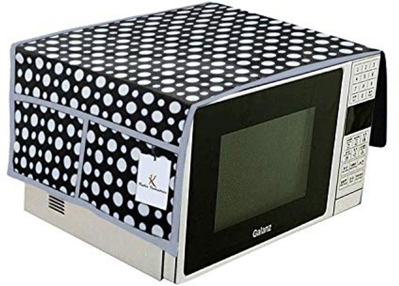 KUBER INDUSTRIES Microwave Oven Cover  (Width: 106 cm, Black, White)