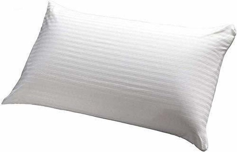 Rana Enterprises Microfibre Stripes Sleeping Pillow Pack of 1  (White)