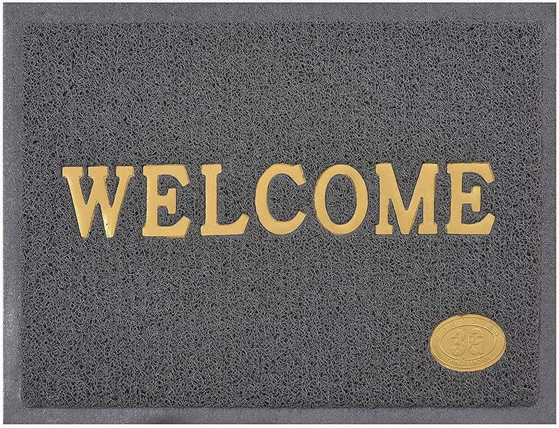 PRESTIGE PVC (Polyvinyl Chloride) Door Mat  (Grey, Large)