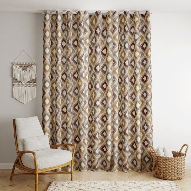 152.4 cm (5ft) Window Curtain  (Brown)