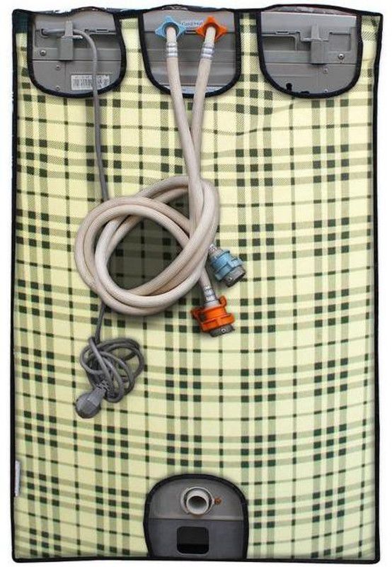 Stylista Top Loading Washing Machine Cover  (Width: 62 cm, Multi, Yellow)