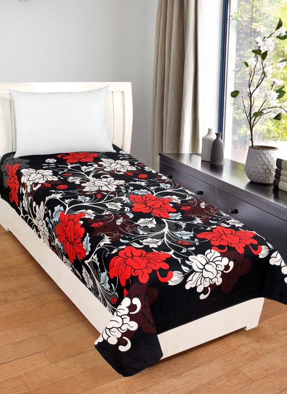 Creations@Home 144 TC Cotton Single Self Design Flat Bedsheet  (Pack of 1, Multicolor)