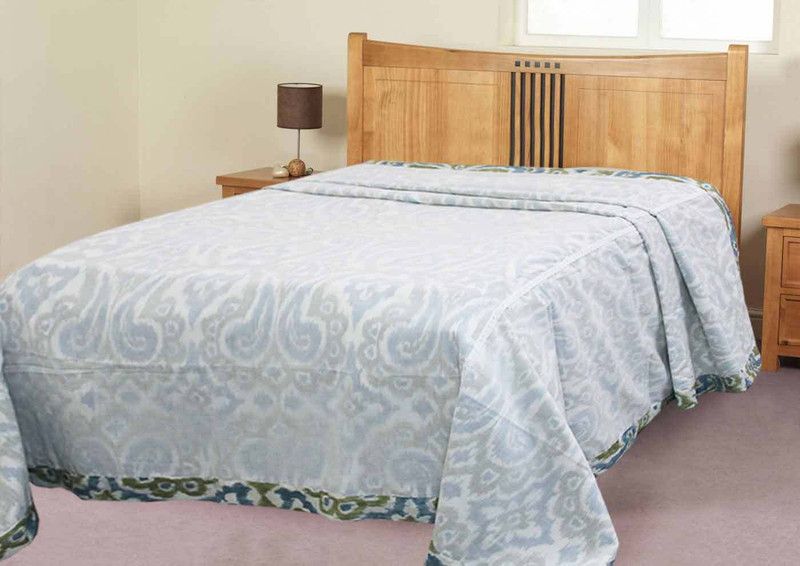 Rhome Motifs Double Dohar for Mild Winter  (Microfiber, Cream)