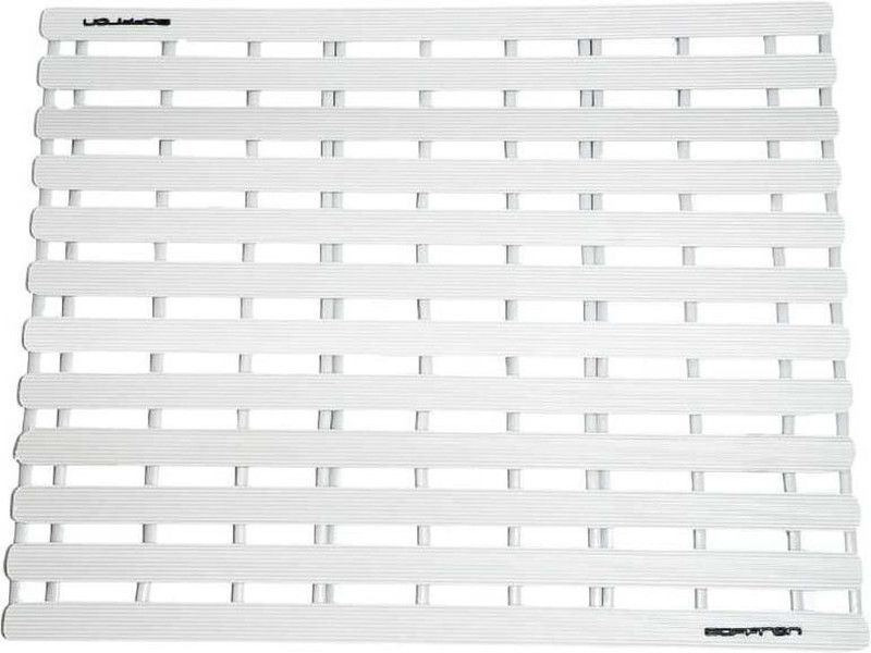 Saffrondecors PVC (Polyvinyl Chloride) Bathroom Mat  (White, Large)