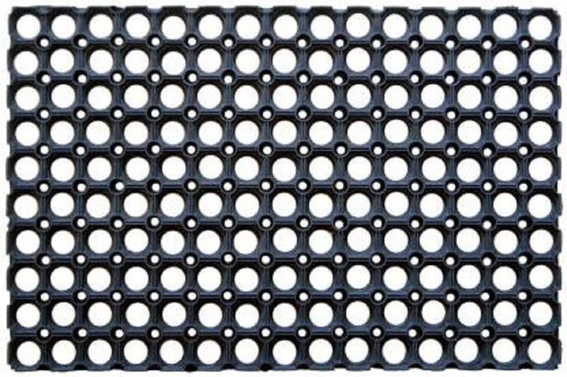 PHF Rubber Door Mat  (Black, Small)