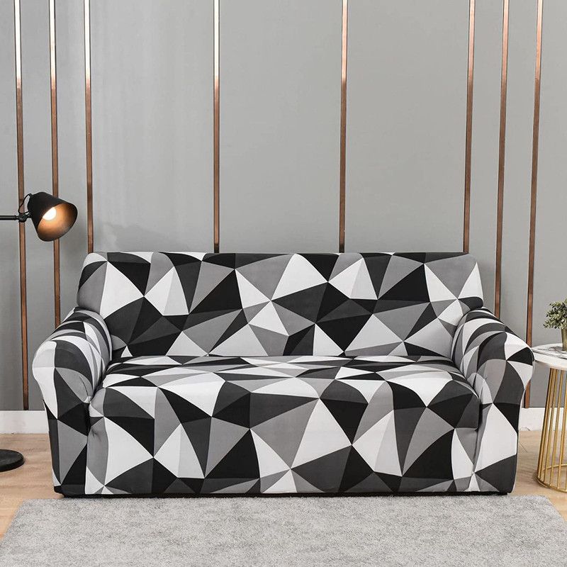 Polyester Sofa Cover  (Black Pack of 1)