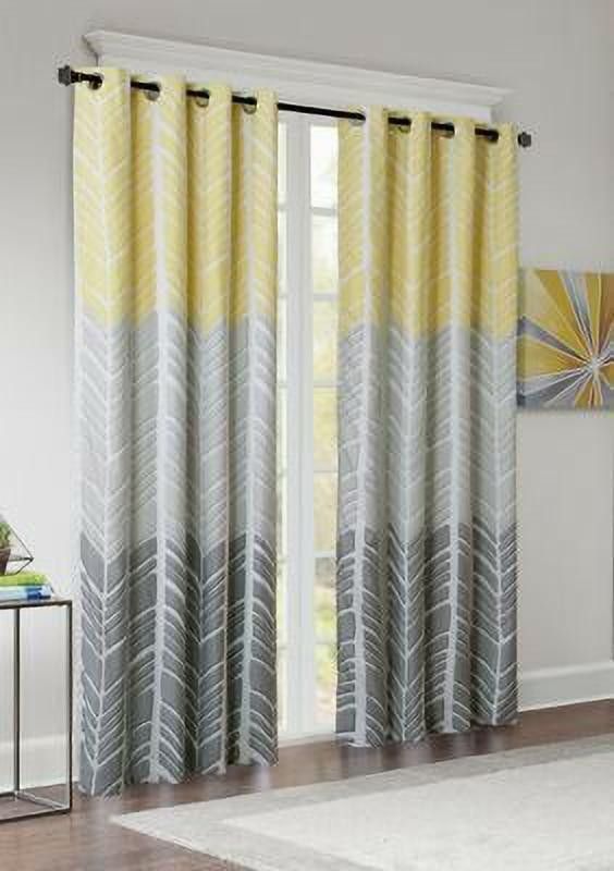 154 cm (5ft) Window Curtain  (Yellow, Pack of 2)