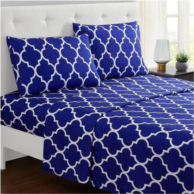 aniket 180 TC Cotton Double Printed Flat Bedsheet  (Pack of 1, Multicolor)