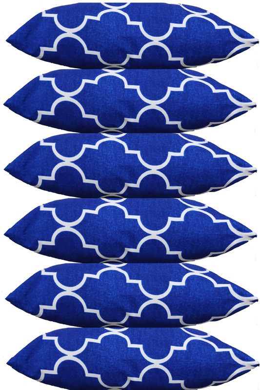 ACZO FEEL Microfibre Polka Sleeping Pillow Pack of 6  (Multicolor)