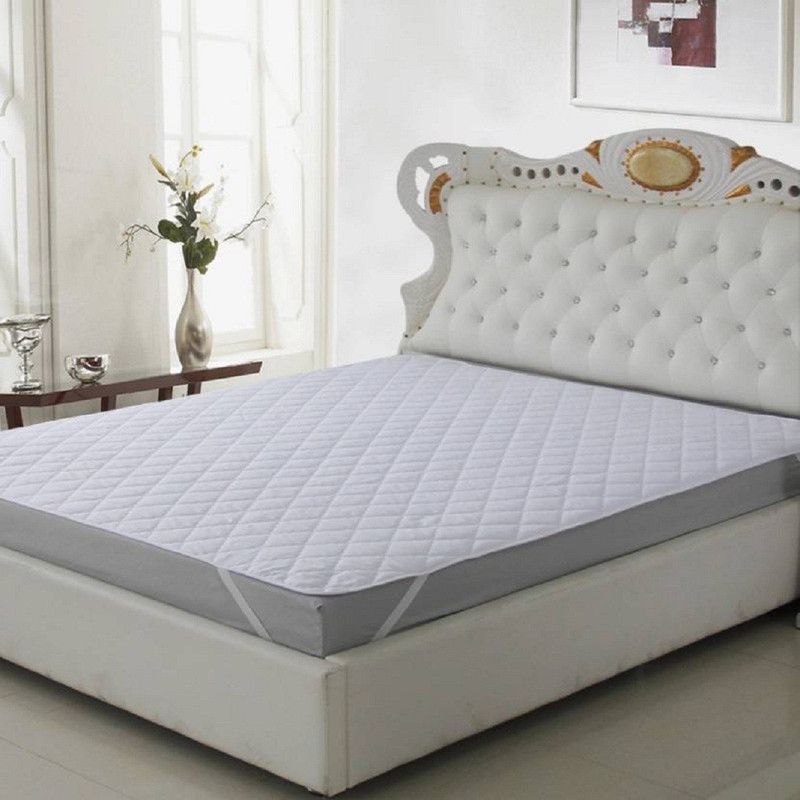 KUBER INDUSTRIES Elastic Strap King Size Mattress Cover  (White)