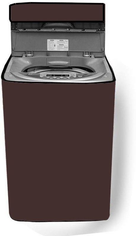 JM Homefurnishings Top Loading Washing Machine Cover  (Width: 65 cm, Brown)