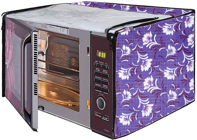 JM Homefurnishings Microwave Oven Cover  (Width: 58 cm, Indigo, Blue Violet)