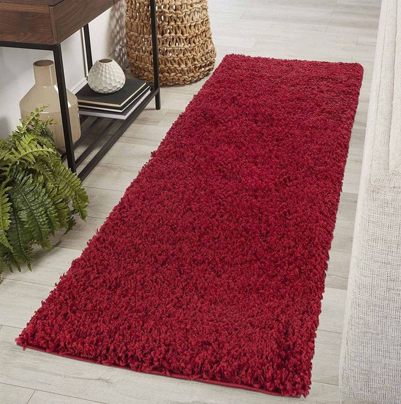 onterio fab Red Polyester Runner  (52 cm, X 130 cm, Rectangle)