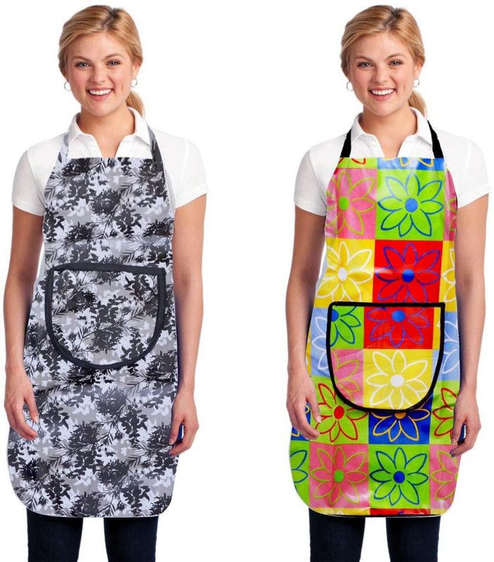 PVC Apron - Free Size  (Multicolor, Pack of 2)
