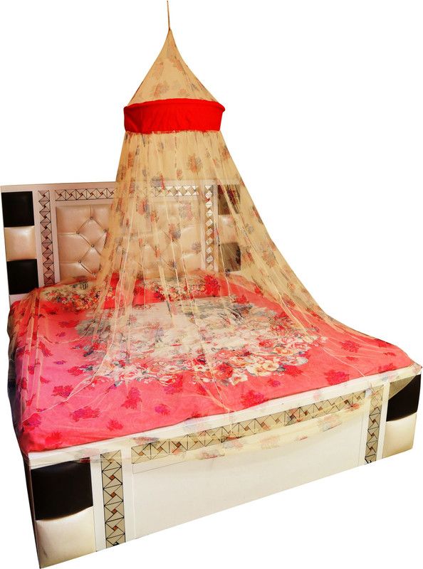 Creative Textiles Polyester Adults Washable protection against mosquitoes Mosquito Net  (Red, Ceiling Hung)