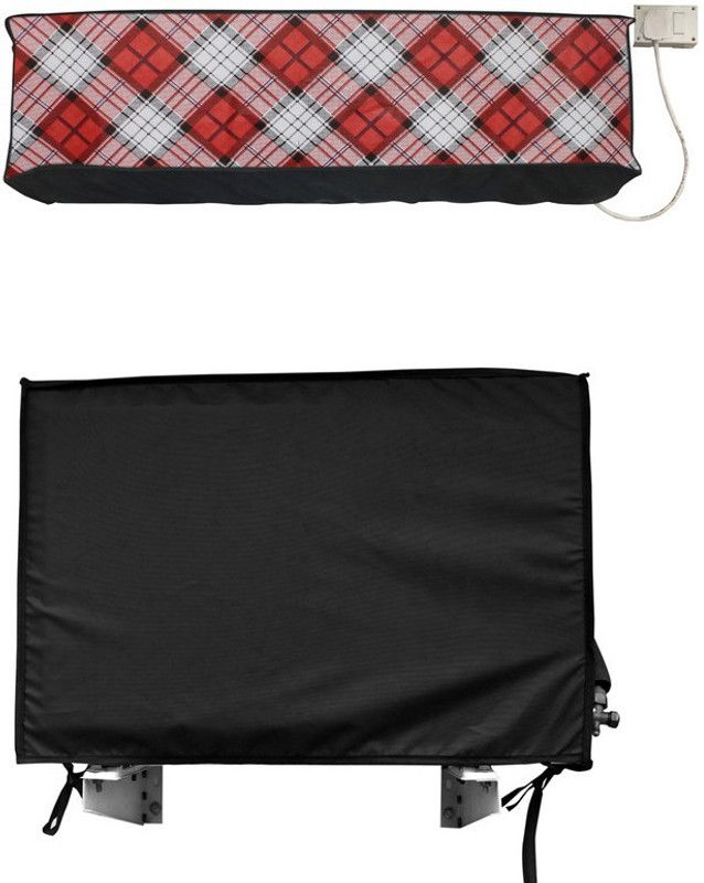 KingMatters Air Conditioner Cover  (Width: 119 cm, Mojo, White)