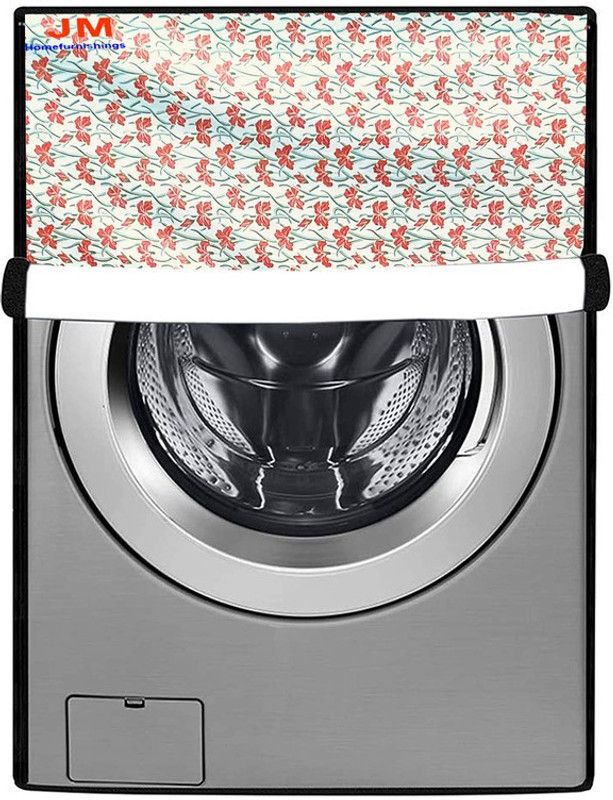 JM Homefurnishings Front Loading Washing Machine Cover  (Width: 69 cm, Orange, Green)